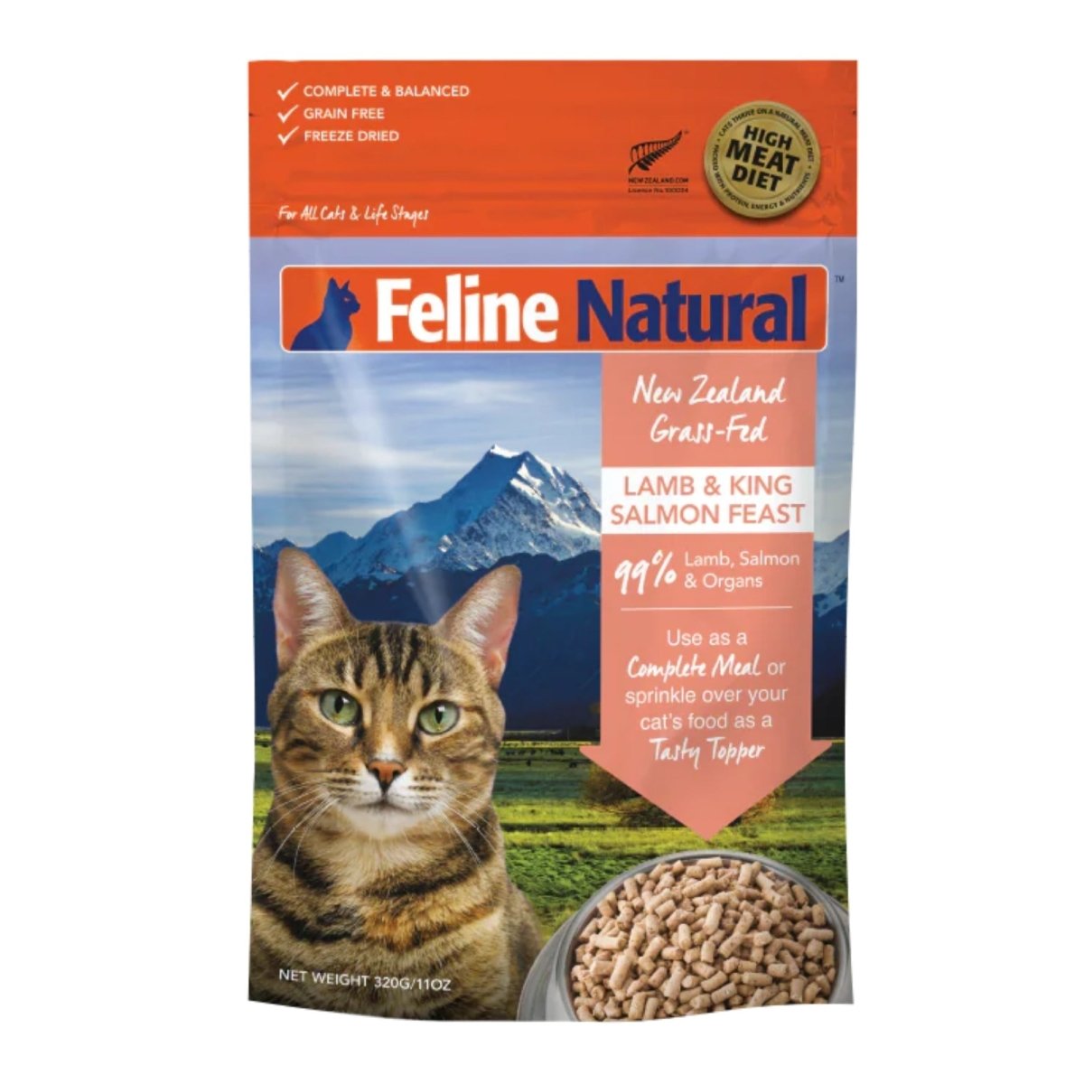 Feline Natural Cat Freeze - Dried Lamb Salmon 11oz. - Pets Perfect
