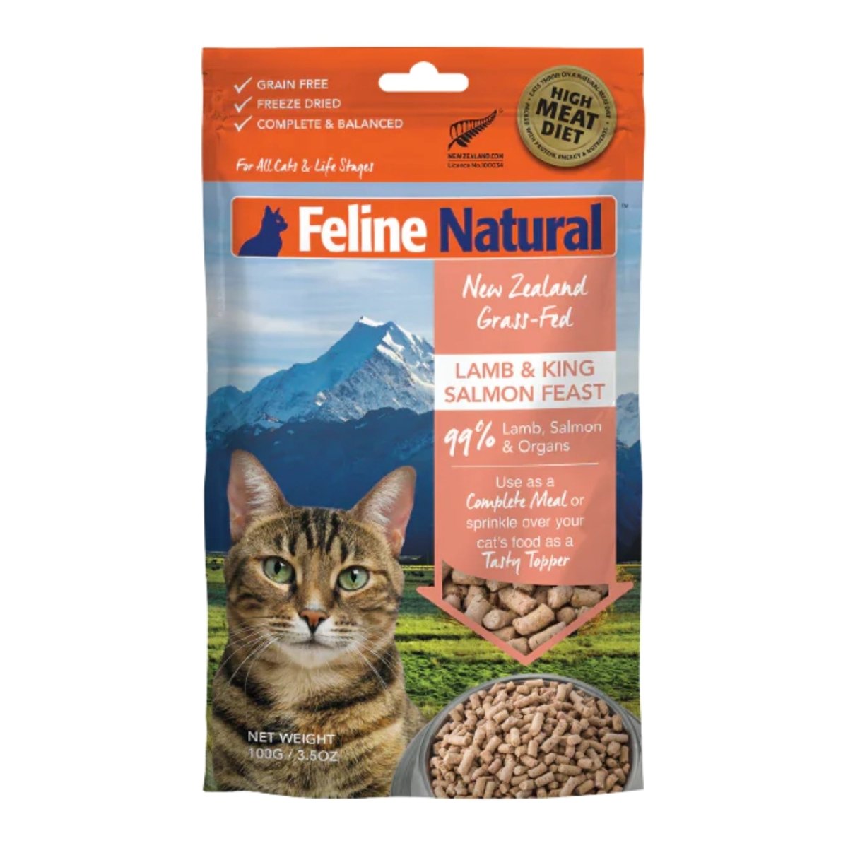 Feline Natural Cat Freeze - Dried Lamb & Salmon Topper 3.5oz. - Pets Perfect