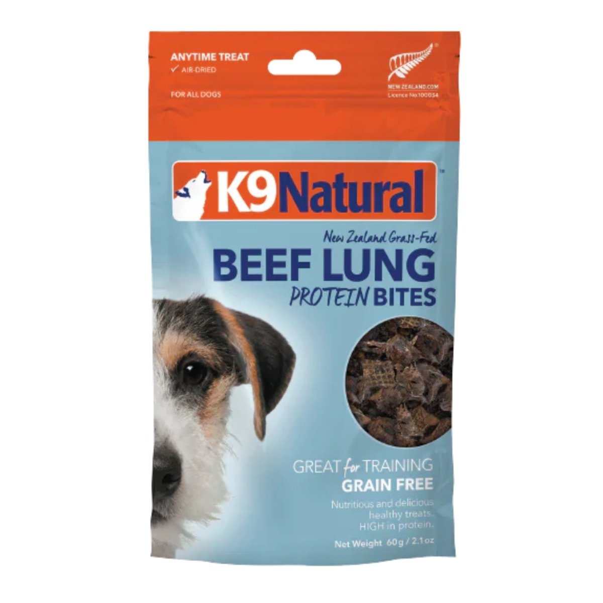 K9 Naturals Dog Air Dried Beef Lung Bites 2.1oz. - Pets Perfect