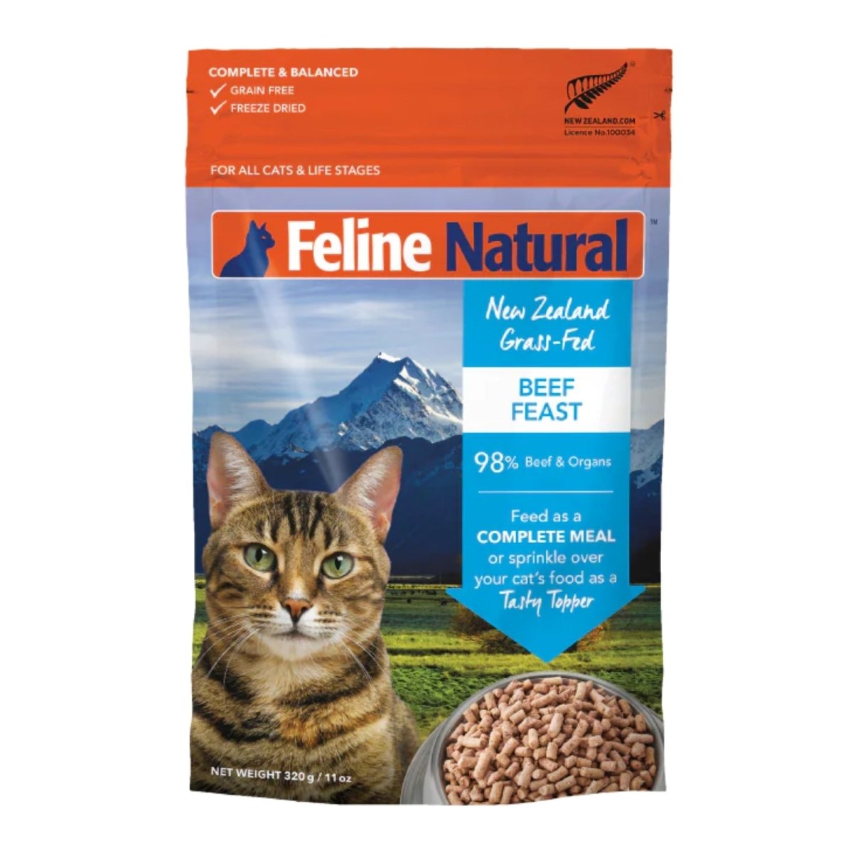Feline Natural Cat Freeze - Dried Beef 11oz. - Pets Perfect