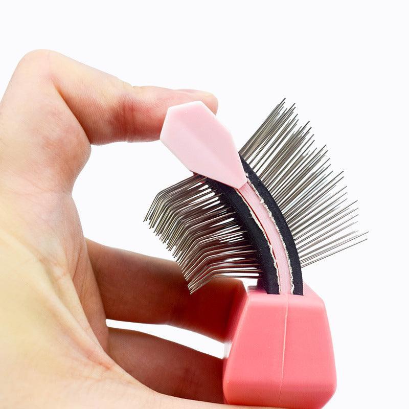 Gentlegroom Pet Self - Cleaning Hair Brush - Double - Sided Soft Comb - Pets Perfect