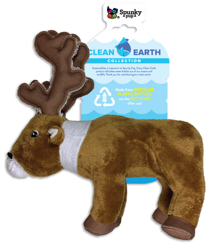 Eco-Friendly Dog Plush Toy - Recycled Plastic Squeaker Toy for Dogs Made from Water Bottles