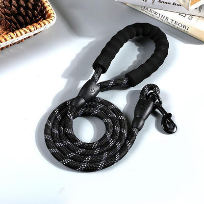 Nightglow Reflective Round Rope Dog Leash - Pets Perfect