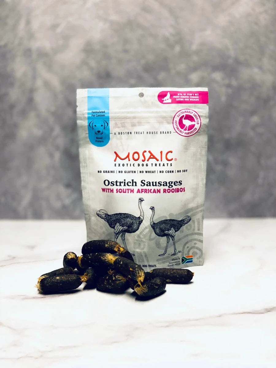 South African Ostrich Sausages with Rooibos - Pets Perfect