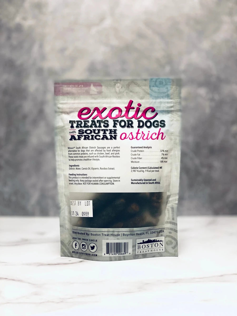 South African Ostrich Sausages with Rooibos - Pets Perfect