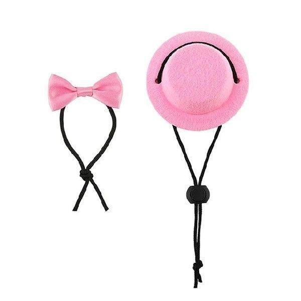 Felt Hat & Bow Tie Set for Small Pets - Festive Costume Accessory - Pets Perfect