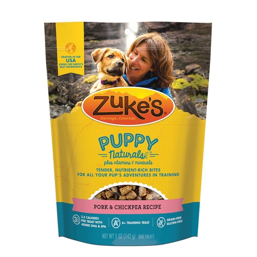 Zukes Puppy Naturals Grain-Free Pork And Chickpea Dog Treats 5 oz