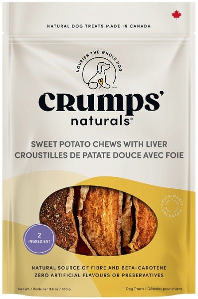 Crumps Naturals Sweet Potato with Liver Chews Dog Treats - Pets Perfect
