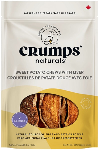Crumps Naturals Sweet Potato with Liver Chews Dog Treats