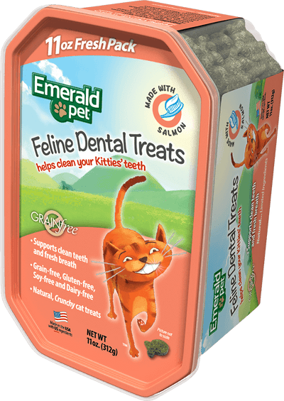 Emerald Pet Feline Dental Cat Treats Salmon 11 oz