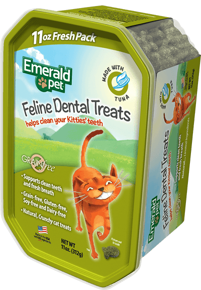 Emerald Pet Feline Dental Cat Treats Tuna 11 oz