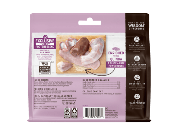 Earth Animal Dog Wisdom Air - Dried Turkey Jerky Dog Treats 4 oz - Pets Perfect