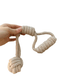 Knotty Pawz Forest Knot Hemp Rope Tug Toy with Handle - Eco - Friendly 12.5" Tug for Medium & Large Dogs - Pets Perfect
