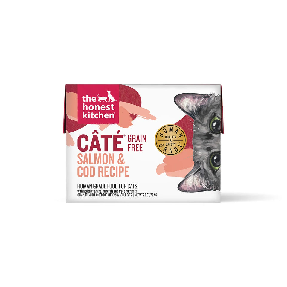 The Honest Kitchen Grain-Free Pate Salmon & Cod Wet Cat Food, 2.8 oz, 12 ct