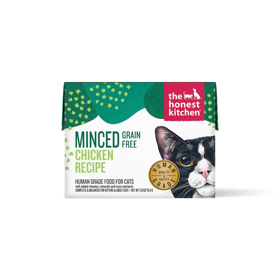The Honest Kitchen Grain-Free Minced Chicken Wet Cat Food - Bone Broth Gravy, 2.8 oz, 12 ct