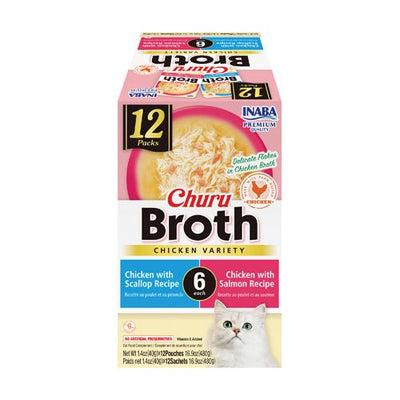 Inaba Churu Broth Cat Food Topper, Single-Protein Chicken