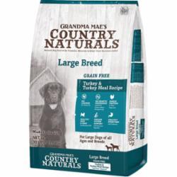 Grandma Mae's Country Naturals Grain-Free LargeI.D. Large Breed Dry Dog Food Turkey, 14 oz each, Case of 18