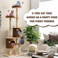 6 - Tier Wooden Cat Tree with 2 Removeable Condos Platforms and Perch - Brown - Pets Perfect