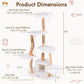 66 Inch Tall Solid Wood Cat Tree Modern Wooden Cat Tower with Perch - White - Pets Perfect