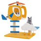 Indoor Small Aviation - themed Cat Tree Cat Tower with Helicopter Top Perch - Yellow - Pets Perfect