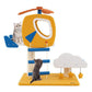 Indoor Small Aviation - themed Cat Tree Cat Tower with Helicopter Top Perch - Yellow - Pets Perfect