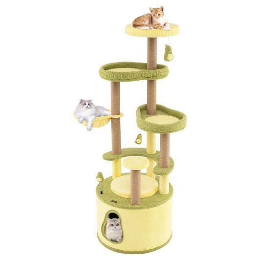 Large Avocado Cat Tree Multi - level Cat Tower with Private Condo - Green - Pets Perfect