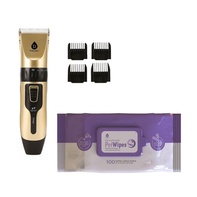 Pet Care Bundle: Furry Fresh Lavender Pet Wipes & Rechargeable Pet
