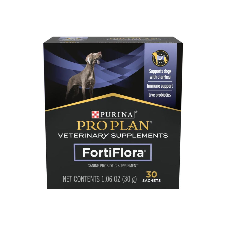 Purina Pro Plan Veterinary Diets FortiFlora Powder Probiotic Digestive Supplement for Dogs, 30 count