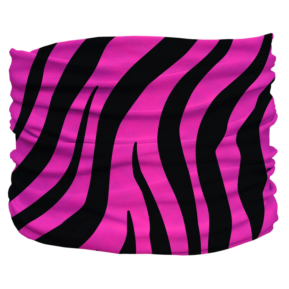 Zebra Pup Scruff Dog Neck Scarf by Pup Scruffs, Pink/TINY, view 2