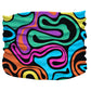 Zoomies Pup Scruff featuring colorful abstract swirl design, soft fabric for dog comfort and style in pet supplies.