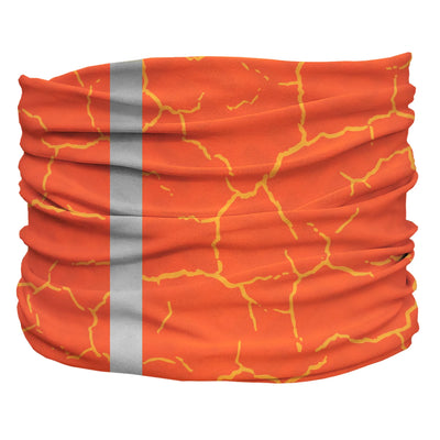 Smash Crackle Orange Pup Scruff, Slip-On Dog Neck Scarf by Pup Scruffs, TEENY/1
