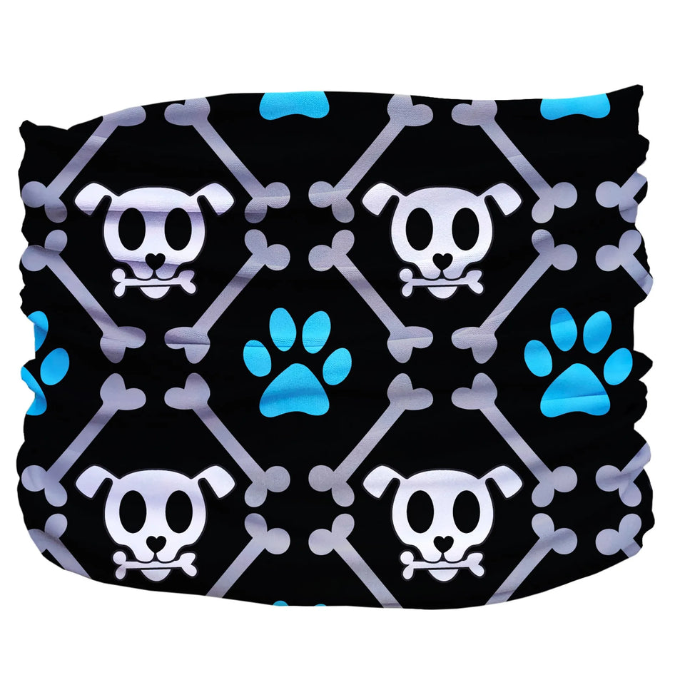 Bone Dogger Pup Scruff - Slip-On Dog Neck Scarf, Black,grey,blue/3XL, view 9