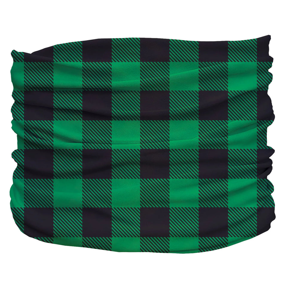 Buffalo Plaid Pup Scruff - Slip-On Dog Neck Scarf, Green/TINY, view 2