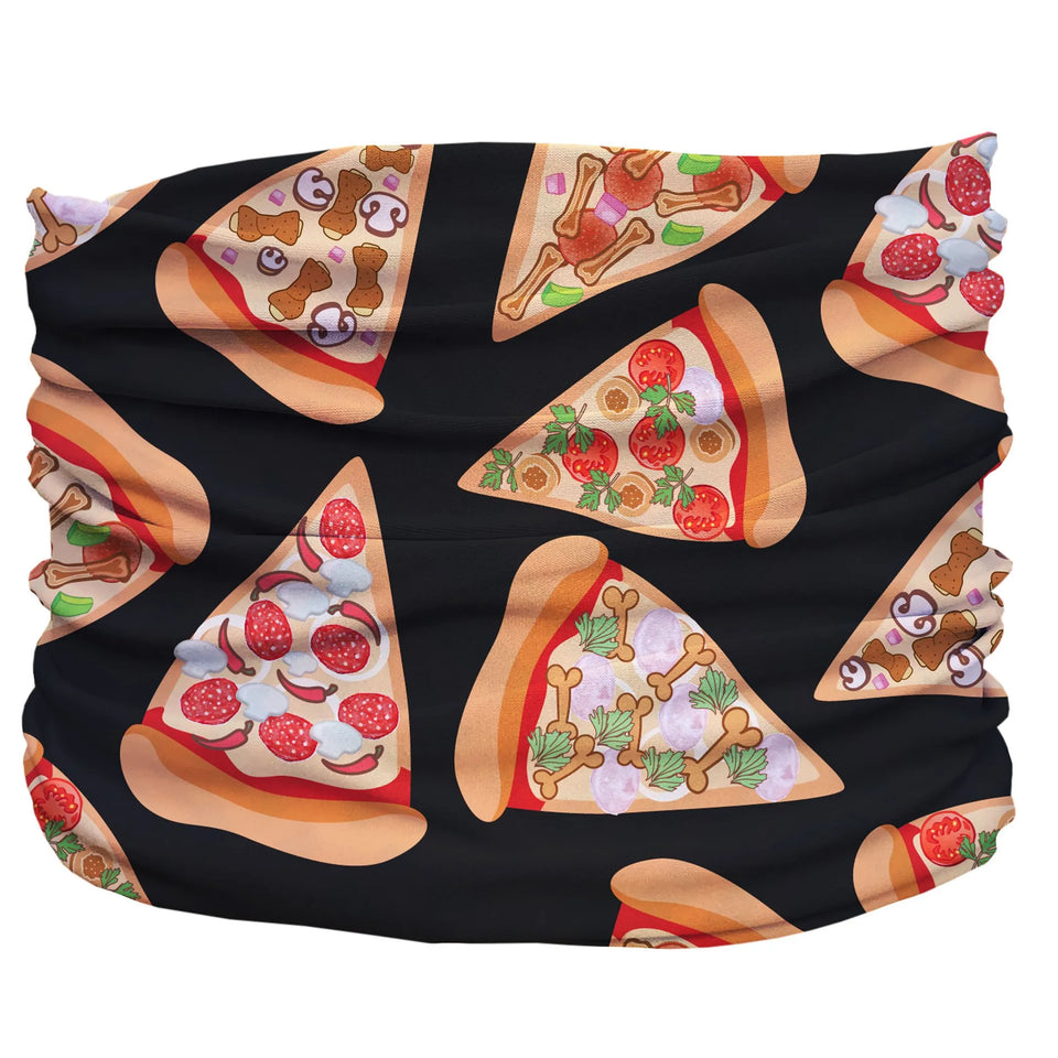 Pizza Luva Pup Scruff Dog Neck Scarf, Red,black/TINY, view 2