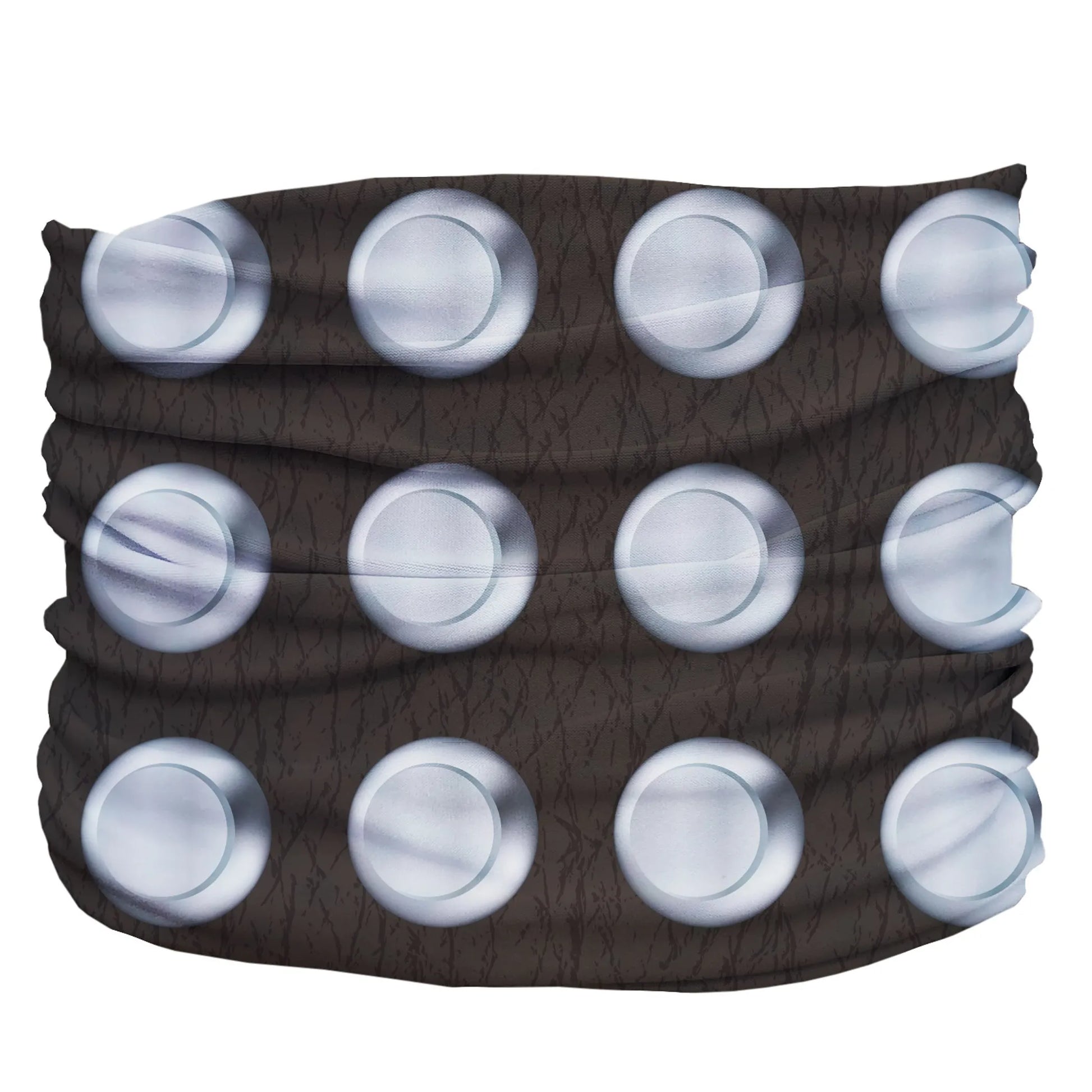 The Stud Pup Scruff in dark fabric with a silver circular stud pattern for stylish dog supplies from PetsPerfect.