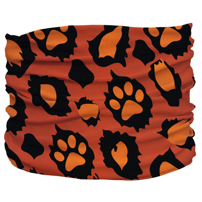 Leopawd Skin Pup Scruff Dog Bandana by Pup Scruffs, Orange/TEENY