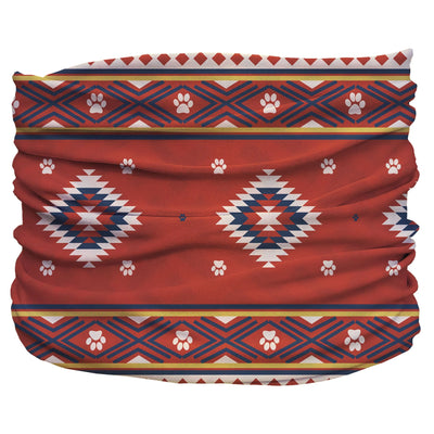 SW Amigo Pup Scruff - Southwestern Dog Bandana Dog Collar, Red,blue/TEENY
