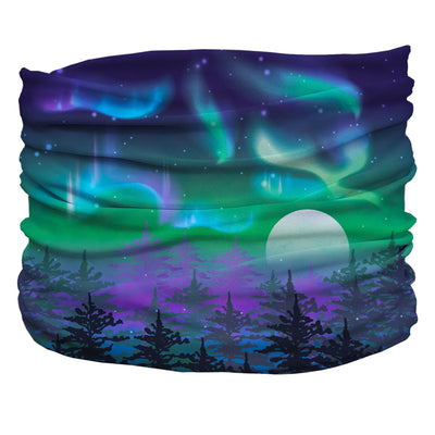Northern Lights Pup Scruff Dog Neck Scarf by Pup Scruffs, Blue,green,purple/TEENY