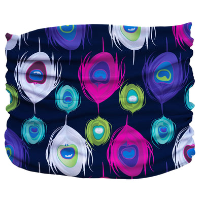 Peacock Splash Pup Scruff - Slip-On Dog Neck Scarf, Multi/TEENY
