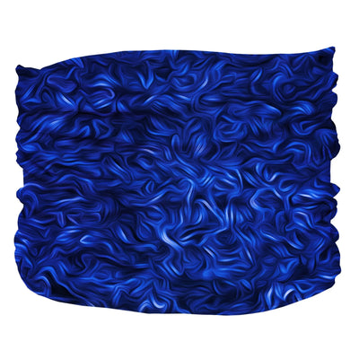 Abstract Pup Scruff - Dog Neck Scarf in Blue & Merlot, TEENY/1