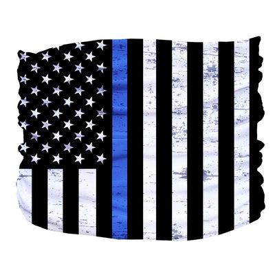 Thin Blue Line Pup Scruff - Slip-On Dog Neck Scarf, Blue,black,white/TEENY
