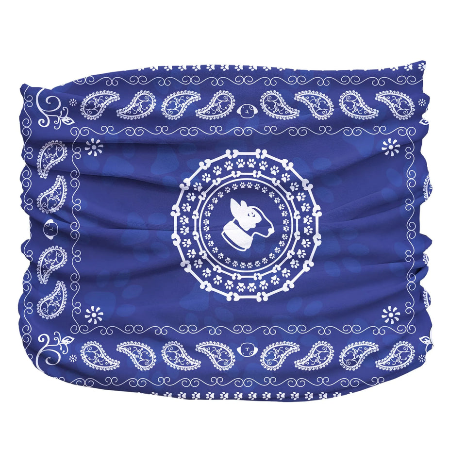 Bandana Pup Scruff - Classic Dog Bandana Dog Collar, Blue/2XL, view 8