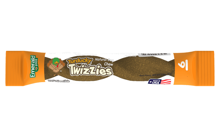 Emerald Pet Peanutty Twizzies Dog Treat Peanut Butter 6 in 30-Count, view 2