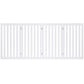 FastFurnishings Folding 4-Panel Dog Gate - White Wood Finish Pet Barrier for Indoor Use