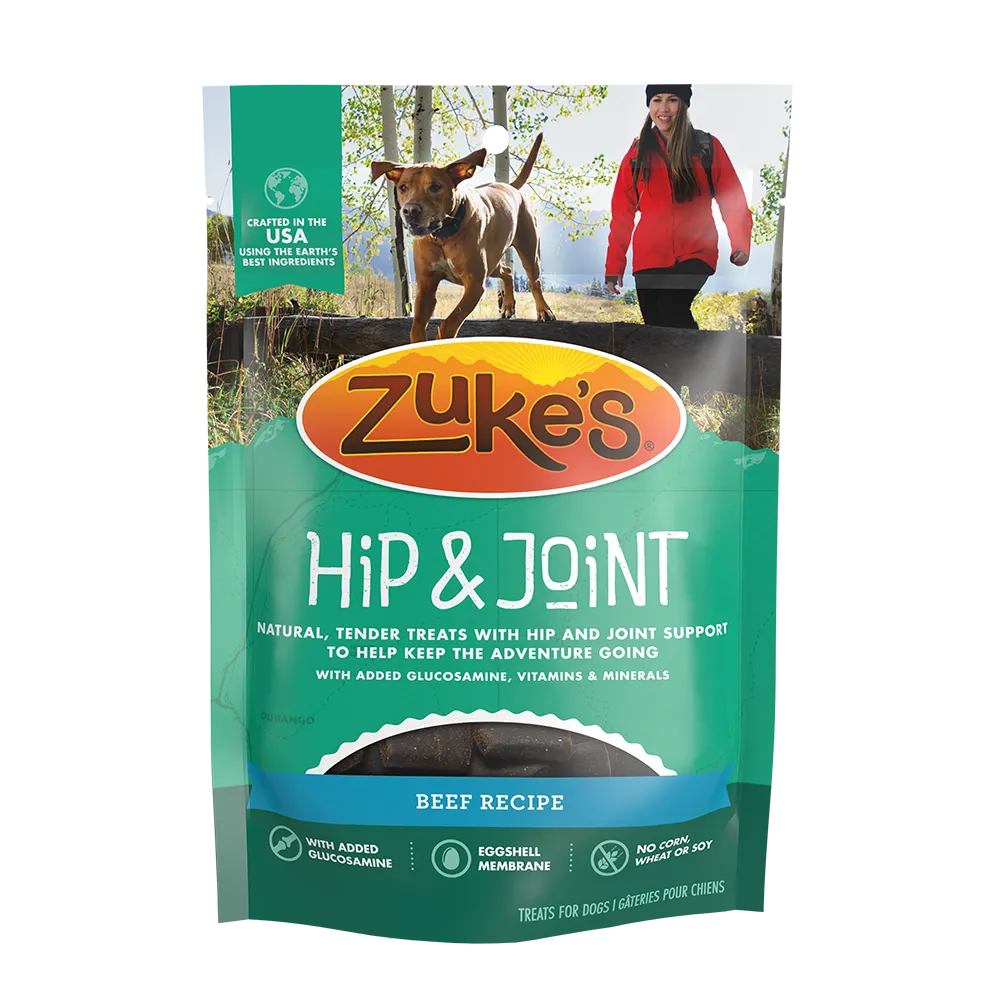 Zuke's Dog Hip & Joint Beef Recipe Dog Treats, 1 lb