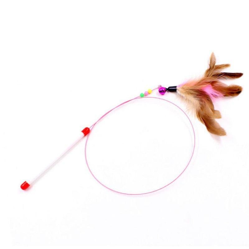 Interactive Feather Cat Teaser Stick - Endless Fun For Your Feline Friend - Pets Perfect