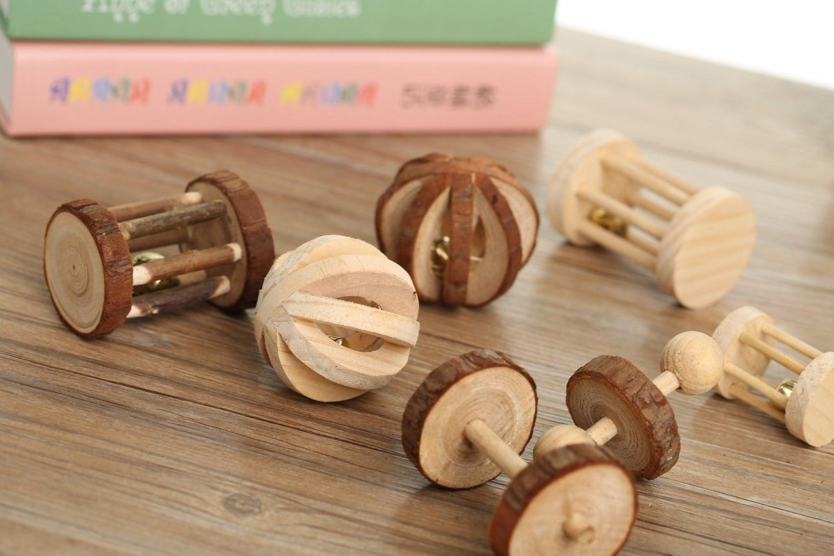 Natural Log Wooden Toy Combo Multi - Pet Molar Fun - Pets Perfect