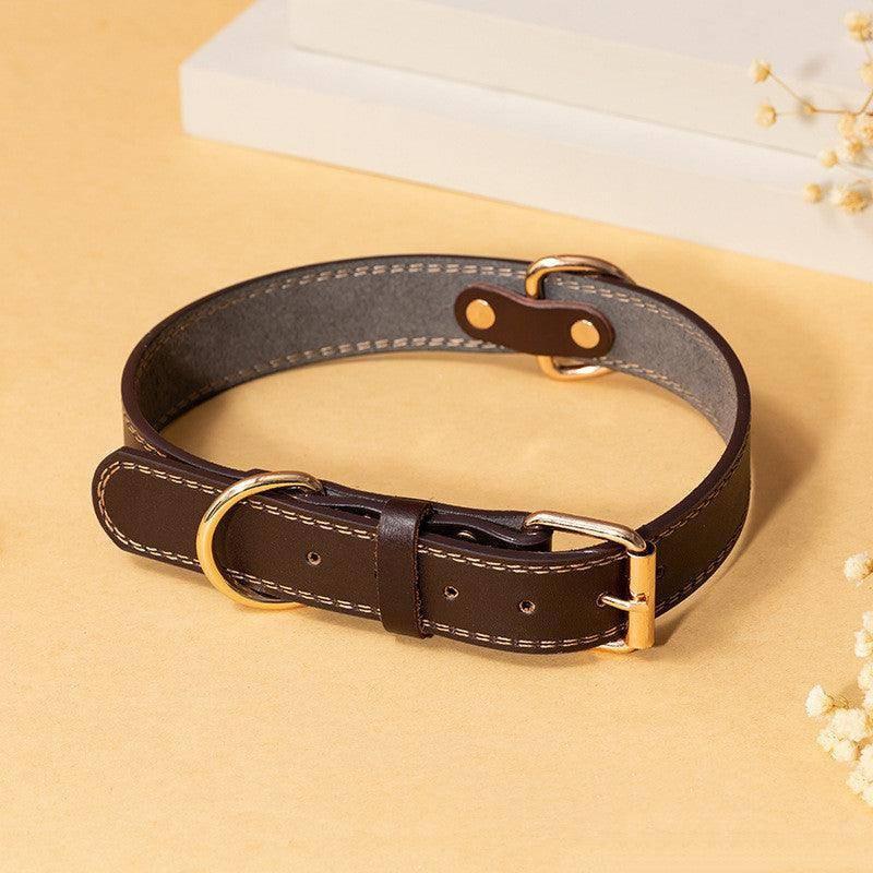 Leather Dog Collar - Western Cowboy Style - Pets Perfect