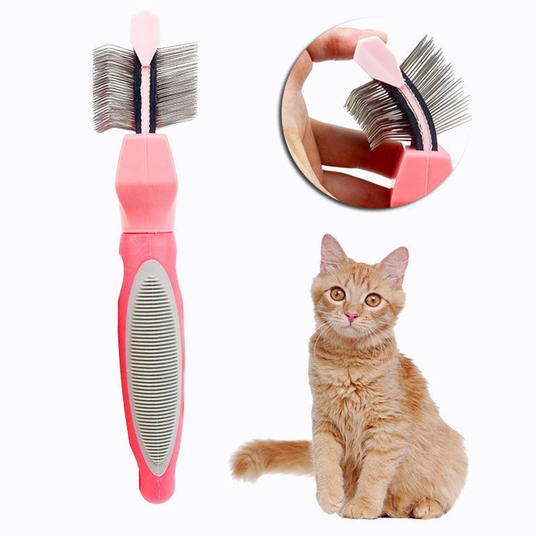 Gentlegroom Pet Self - Cleaning Hair Brush - Double - Sided Soft Comb - Pets Perfect
