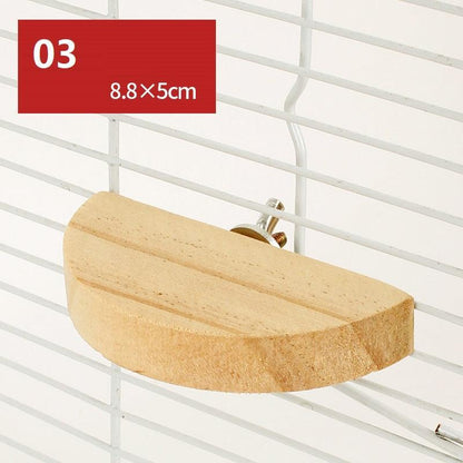 Natural Wood Hamster Playground with Swing & Fence - Pets Perfect